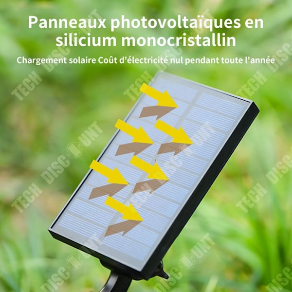 TD 1 stk Solcelleprojektor 7LED udendørs projektor til landskab, vandtæt nedgravningsprojektor til park, lampe.