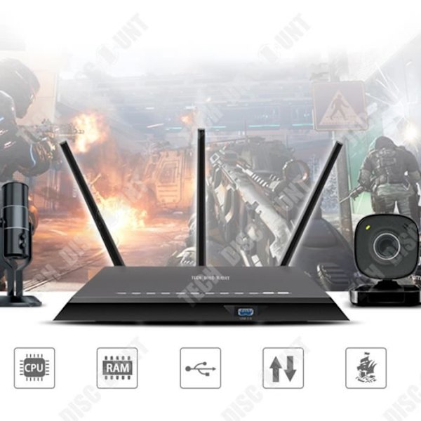 Trådløs router - TD - AC Smart - 1900M - Dual-band - Gigabit - 4 porte