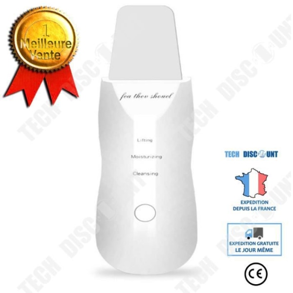 TD® Ultrasonic Skin Scrubber, Ultrasonic Face Scrubber Ansiktsborttagning Ultrasonic Vibration Peeling Massage Machine