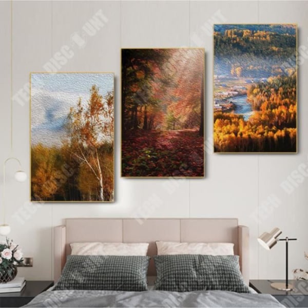 TD® nordisk stil oljemålning vardagsrum bakgrund tapet sovrum säng målning triptyk dekorativ målning