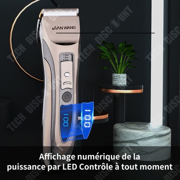 TD 10W Trimmer med LED-skärm Skäggtrimmer för män Hårtrimmer för män Skäggtrimmer Hårtrimmer Elektrisk skäggtrimmer