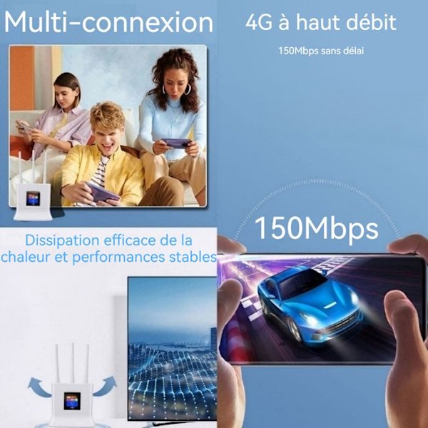 TD® Reititin kotikäyttöön 4G langaton kuituoptinen langallinen wifi gigabit korkean nopeuden portti 2.4G 150mpbs gigabit verkko Liitäntäkortti
