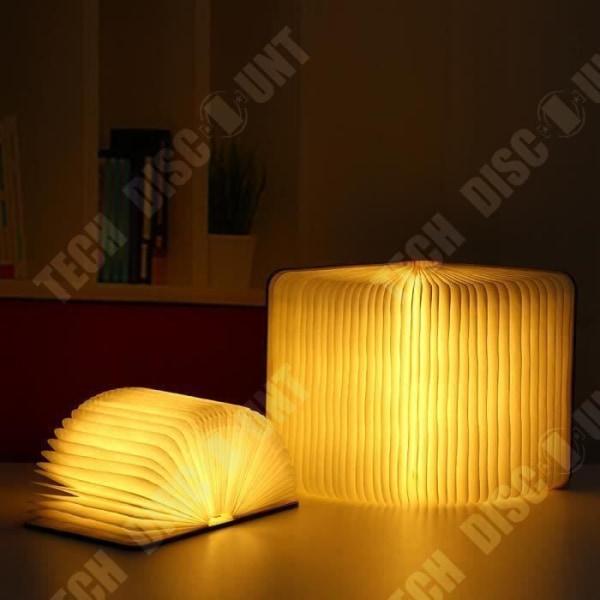 TD® Design Sänglampa Bokform Vikbar läslampa LED USB Uppladdningsbart  Dekorativt ljus i tre färger c472 | Fyndiq