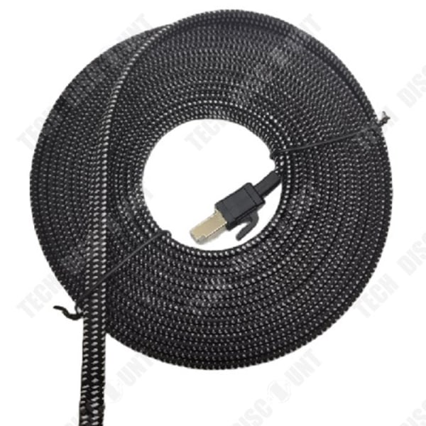 TD® RJ45 Litteä Ethernet-kaapeli 1m Musta Cat 8 Korkean Nopeuden Ethernet-verkko-yhteyskaapeli Kategoria 8 Standardikaapeli UTP Suojattu Kaapeli