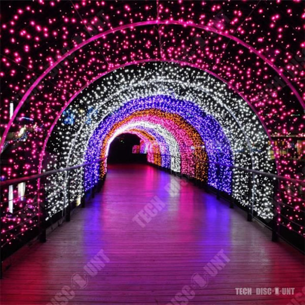TD® Solar String Lights Julgran LED Flerfärgad Trädgård Hem Utomhus Bunting Banner Bröllop Födelsedagsdekoration