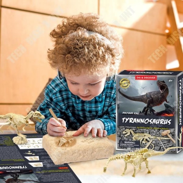 TD® Dinosaurieskelett arkeologiska utgrävningsleksaker för barn Jurassic Tyrannosaurus Rex Tyrannosaurus Dinosaurieleksaker