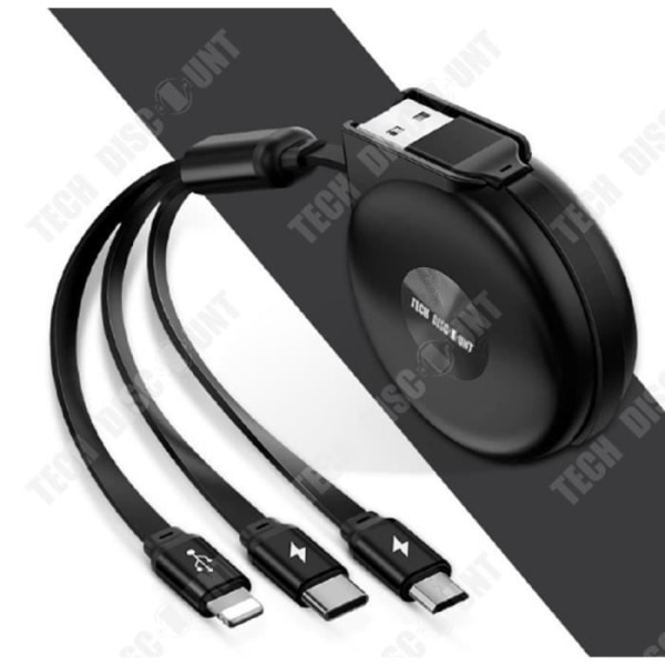 TD® Multiladdare Kabel Mobiltelefon USB Apple Android Huawei USB Data Line Type-C Snabbladdning 1 meter