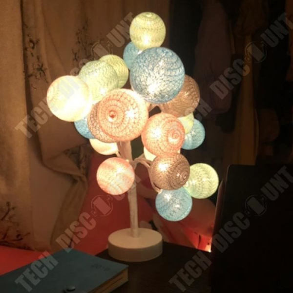 TD® 20 palloa 3 m LED-valoketju puuvillakuulista kupla valoketju koristevalot LED sininen ja keltainen valot Blå, Gul