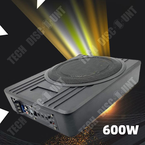 TD® Ultra-tynd 8 tommers bil subwoofer med ren bas Subwoofer 12V under sædet aluminium legering bil audio