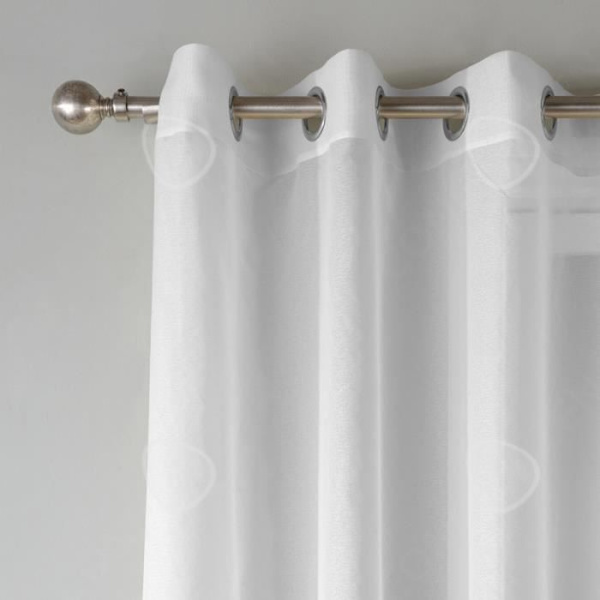 CONFO Voilage 140 x 240 cm med Øjer Effektnatur Linned Hvid x cm