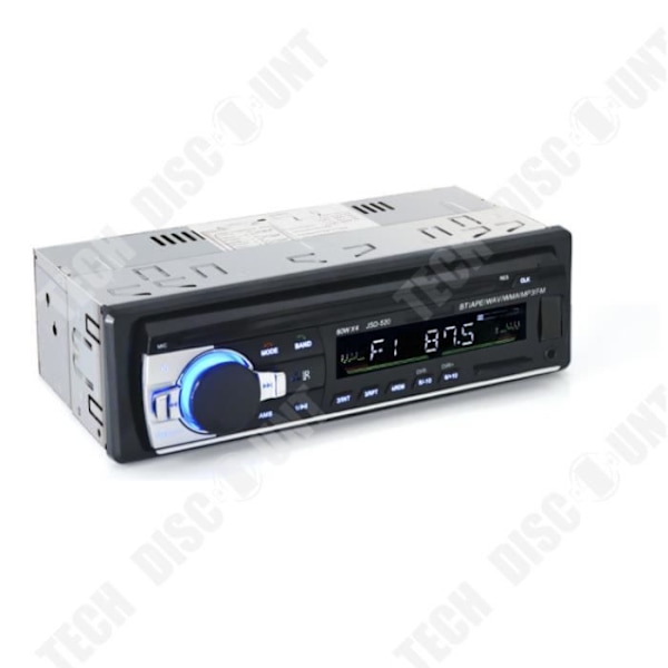 TD® 12V Bil Bluetooth Multifunktionslæser USB - SD - FM MP3 Modtager Læser 520