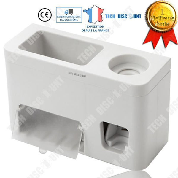TD® Automatisk tandkrämsdispenser Barntandborsthållare Dubbel kompressionsdesign Solid väggfäste Creative