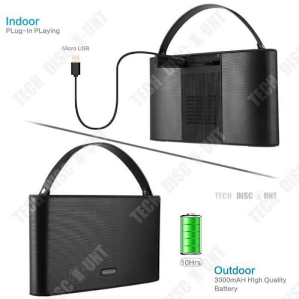 Kannettava Bluetooth-kaiutin TD® 3000 mAh TF-kortin tuki Vesitiivis