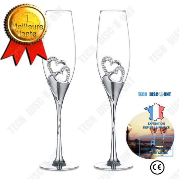 TD® 1 grupp (2) Champagne Coupe, Rödvinsglas, Bröllopspresent (1 Champagne Flutes)