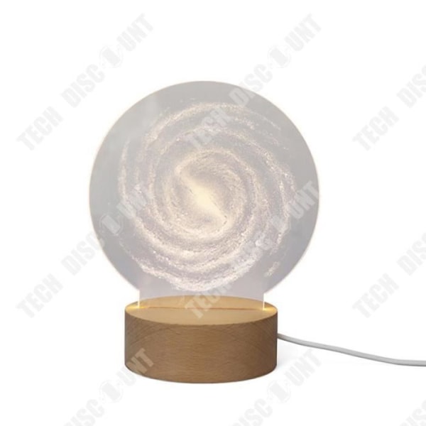 TD® Milky Way Akrylpanel LED-lampa Earth 3D Skrivbordslampa Nattpresent