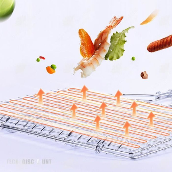 HTBE® Grill Clip til BBQ-grillet fisk i rustfrit stål, bærbar grillet fisk net, multifunktionel BBQ-skinne
