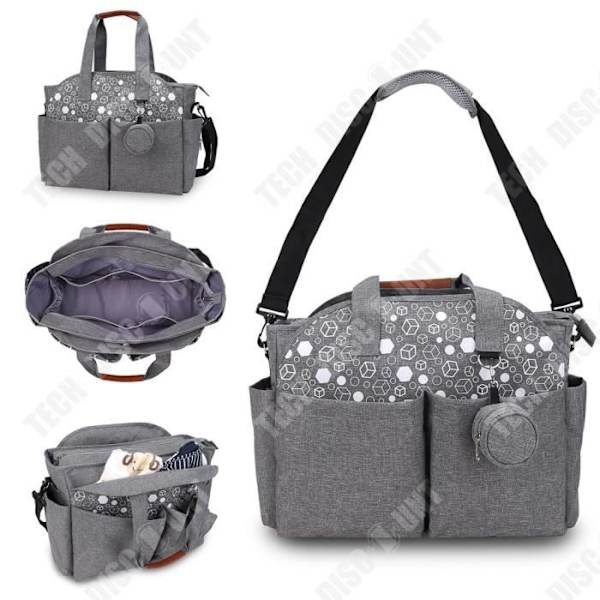 TD® Multifunktionell mamma- och babyväska polyester bärbar axel utomhusresor universal mammaväska set med nappväska