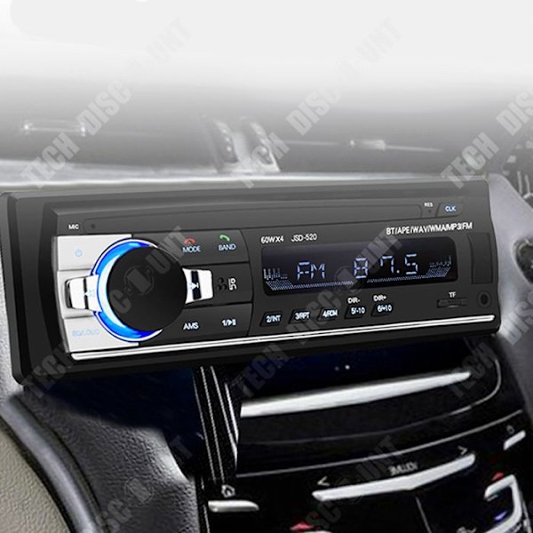 TD® Bluetooth autoradio 12V monolingot bil MP3-spelare bluetooth bilvärd bluetooth musik sju färglampor