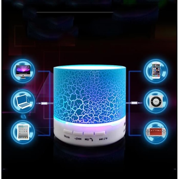 TD® Mini Färgglad Bluetooth-högtalare - Portable Light Wireless Bluetooth 2.1 Stereo Black - Jämn och tydlig ljudeffekt