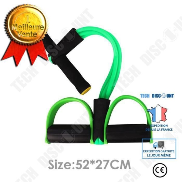 TD® Belly Trainer Home Gym Sport Training Band Yoga Elastic Resistance - Modell: grön