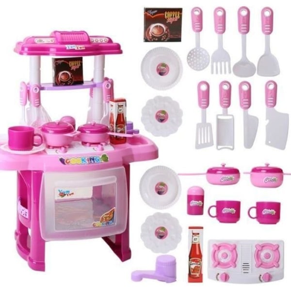 ROSA köksleksakssats för barn tjej simulering köksset redskap minikök