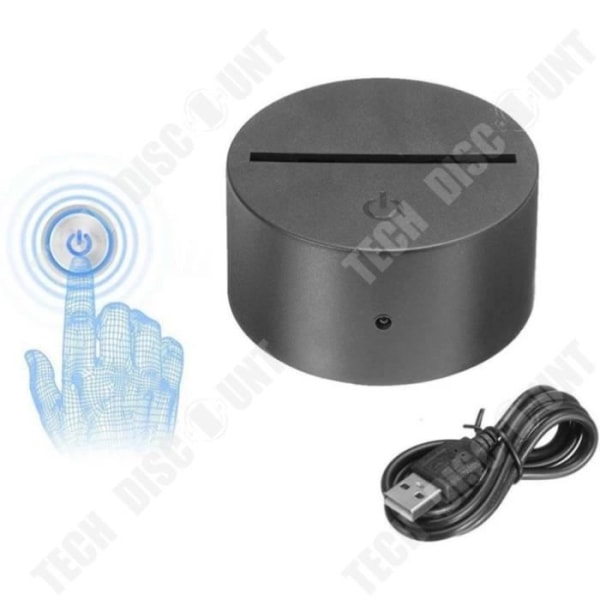TD® Dekorativ USB Julemand 7 Farver Fjernbetjening Optisk Illusion Nattelys 3D Visualisering Tabel Kontor Lamper 3D Glød LED