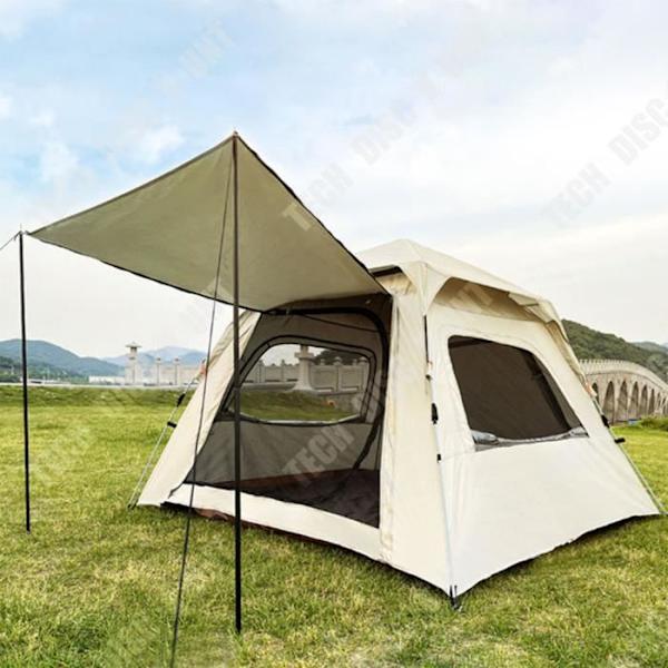 TD® To døre og to vinduer automatisk udendørs telt solventilation camping til fritidsbrug.