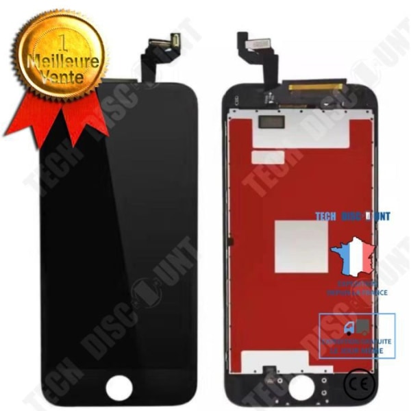 TD® GLAS TOUCH + LCD SKÆRM TIL IPHONE 6 SORT