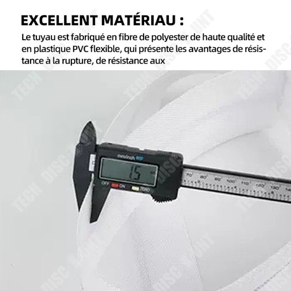 TD Tasainen Putki 25mm valkoinen PVC Pituus 50 metriä pumppausputki Tasainen Pumppausputki Taivutettava Tasainen Putki