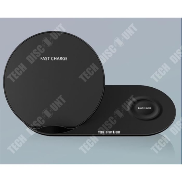 Trådløs oplader - TD® - 2 i 1 - Hurtig opladning - Hurtig identifikation - Antiskrid