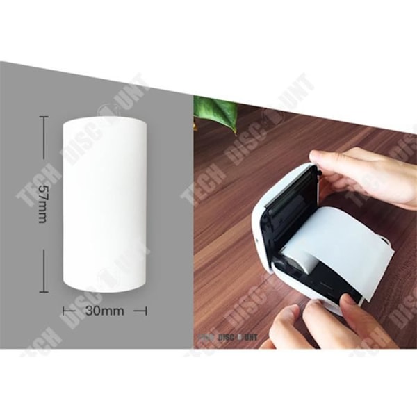 TD® utskriftspapper 57mm*30mm 3 rullar termiskt papper