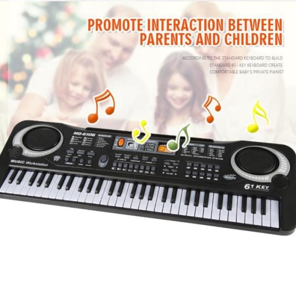 MOGOI multifunktionellt barnpiano 61 tangentbord med mikrofon