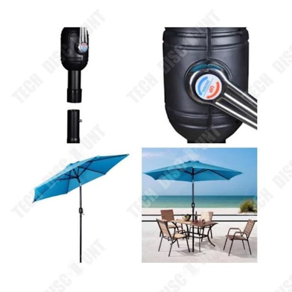 TD® parasol lige mørkegrøn stor parasol anti-UV beskyttelse mod sol udendørs møbler enkel brug solid gave
