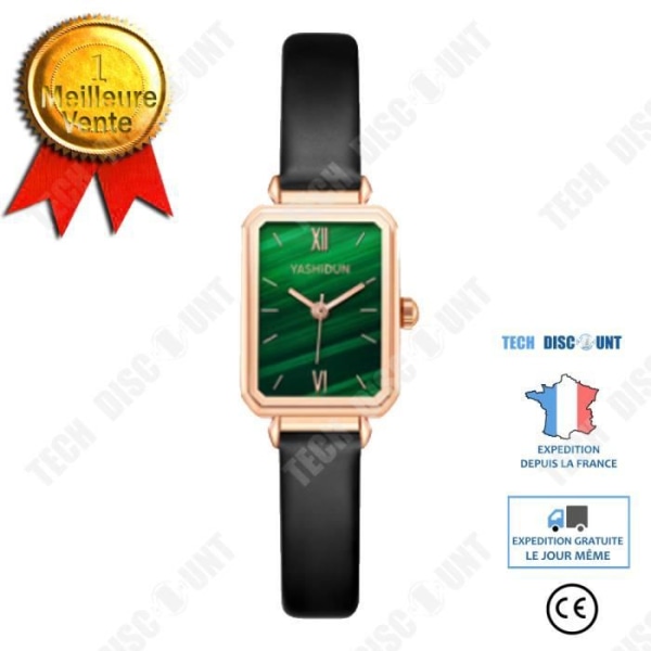 TD® Liten grön klocka mode liten fyrkantig klocka kvinnlig enkel klocka dam självlysande klocka