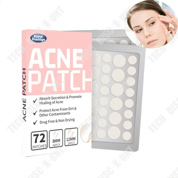 TD® Invisible Acne Patch med salicylsyra, Acne Mark Patch, Natural Acne Removal Patch, Hydrokolloid Patch