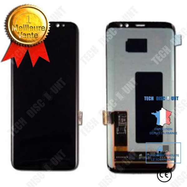 TD® Fuld skærm berøringsglas lcd - Sort til Samsung Galaxy S8 G950 G950F