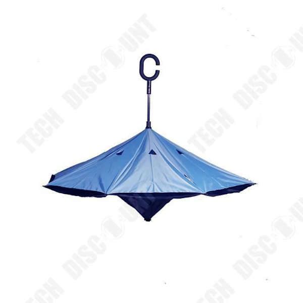 Paraply - TD® - Inverterad - Dubbel nylon - Vattentät - UV-skydd blå