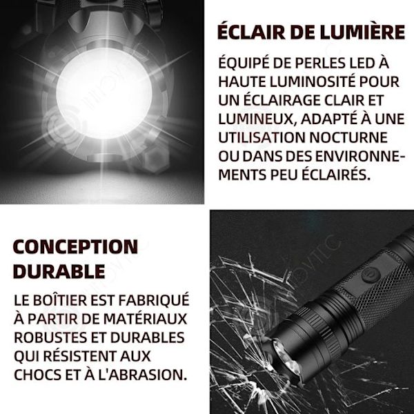 LED lommelygte - INN - Ultra kraftig - Vandtæt - Zoomfunktion - 5 indstillinger