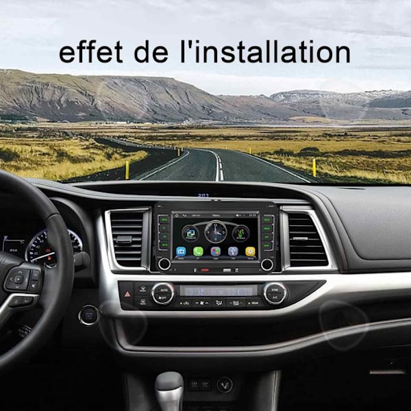 C Bluetooth autoradio 7 tuuman korkealaatuinen näyttö monivärinen tunnelmointi älykäs yhteys reaaliaikainen navigointi