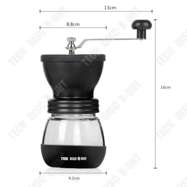 TD® manuell kaffekvarn vintage gammal justerbar keramisk kvarn spannmål espressokvarn rostfritt stål bärbar designmalning