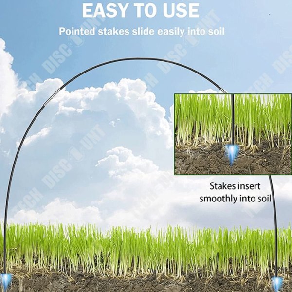 TD® Trädgårdsväxthusstöd 2,5x10m set Trädgårdsväxthusstomme Trädgårdsväxthusstomme Trädgårdsväxthus rostsäker ring