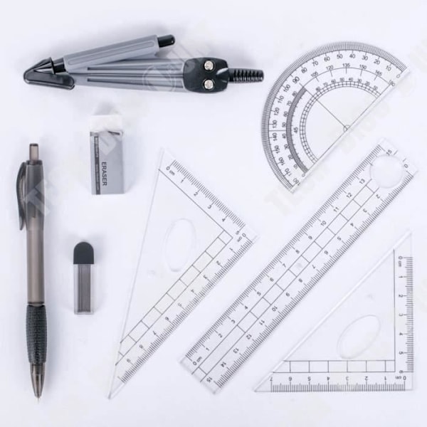 TD® Circle Gauge Set 9-delat Set Ritverktyg Brevpapper