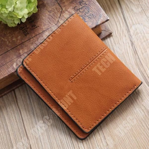 Plånbok - TD® - Retro - Brun - Unisex - 10.5cm x 9cm x 1cm kastanj