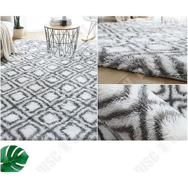 TD® NAZAR TRELLIS Olohuoneen Shaggy Matto - Berberityyli - 160 x 220 cm - Kermanvärinen ja ruskea