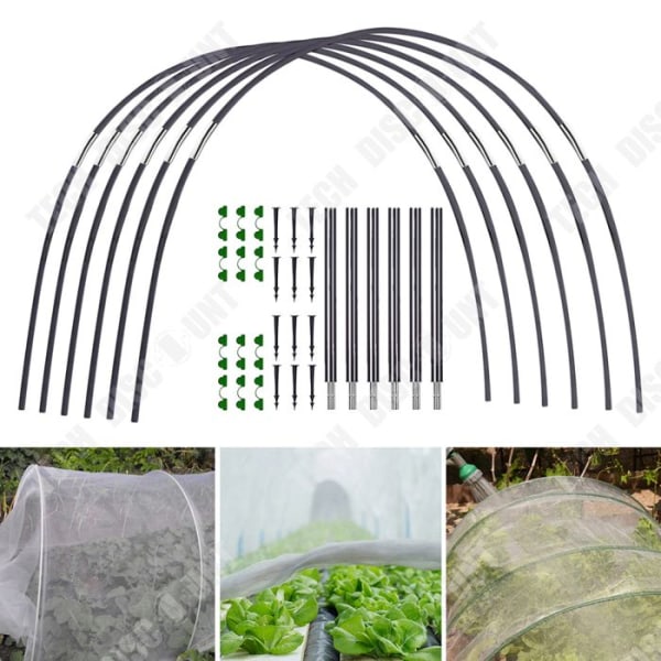 TD® Växthusram Set med 6 växthusstöd Horticultur växthusram Rostfritt ring för växthus