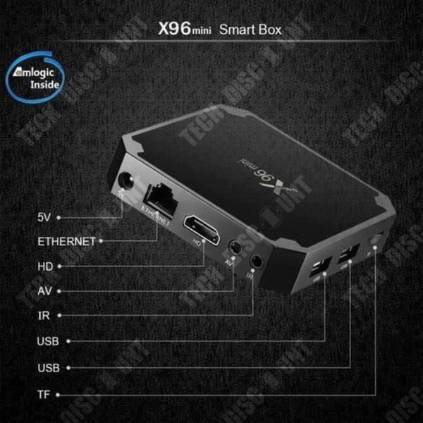 TD® X96 Mini Smart TV Set Top Box Interface HDMI af høj kvalitet Universel kompatibilitet 4K Ultra HD TV BOX 16G Wifi Android TV B