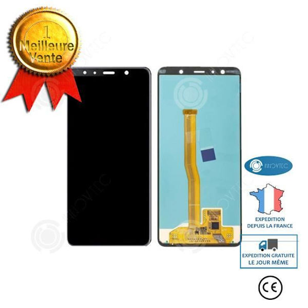 INN® LCD berøringsskærm til mobiltelefon til Samsung A7 2018 A750 Erstatningsdele sort-LAT