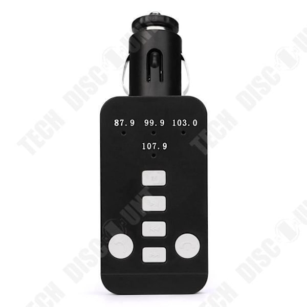 TD® FM Transmitter til Bil - Bluetooth Bil Kit MP3 Læser Trådløs Radio USB Oplader-53- iPhone 7 Samsung S7