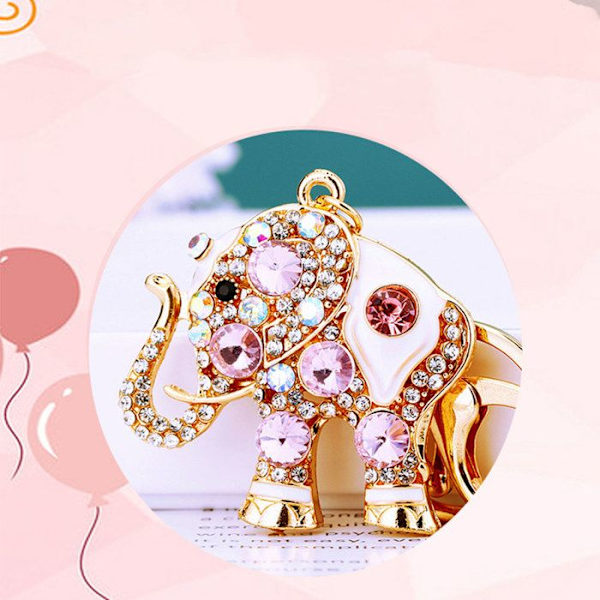 Nøglevedhæng - TD® - Elegant elefant - Hul design - Falmer ikke - 11,5 cm