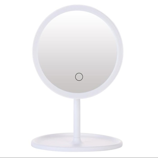 INN® kosmetisk spegel med justerbar trefärgad LED-ljus bottentrågdesign